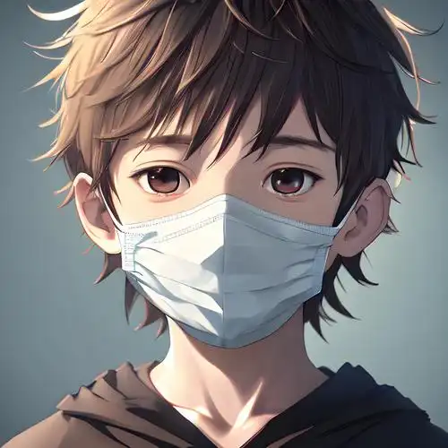 动漫口罩男生头像