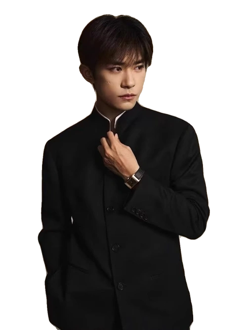 易烊千玺同款国潮春秋新中式夹克休闲小西服立领外套帅气中山装男