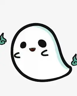 中元节手绘卡通可爱幽灵元素