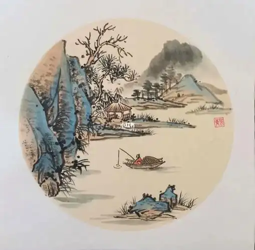 超简单国画山水含步骤图