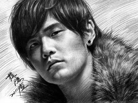 周杰伦素描图