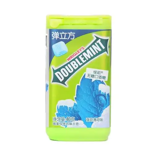 绿箭弹立方口香糖强劲薄荷味18粒40g