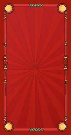 红色放射形线条纹理边框背景