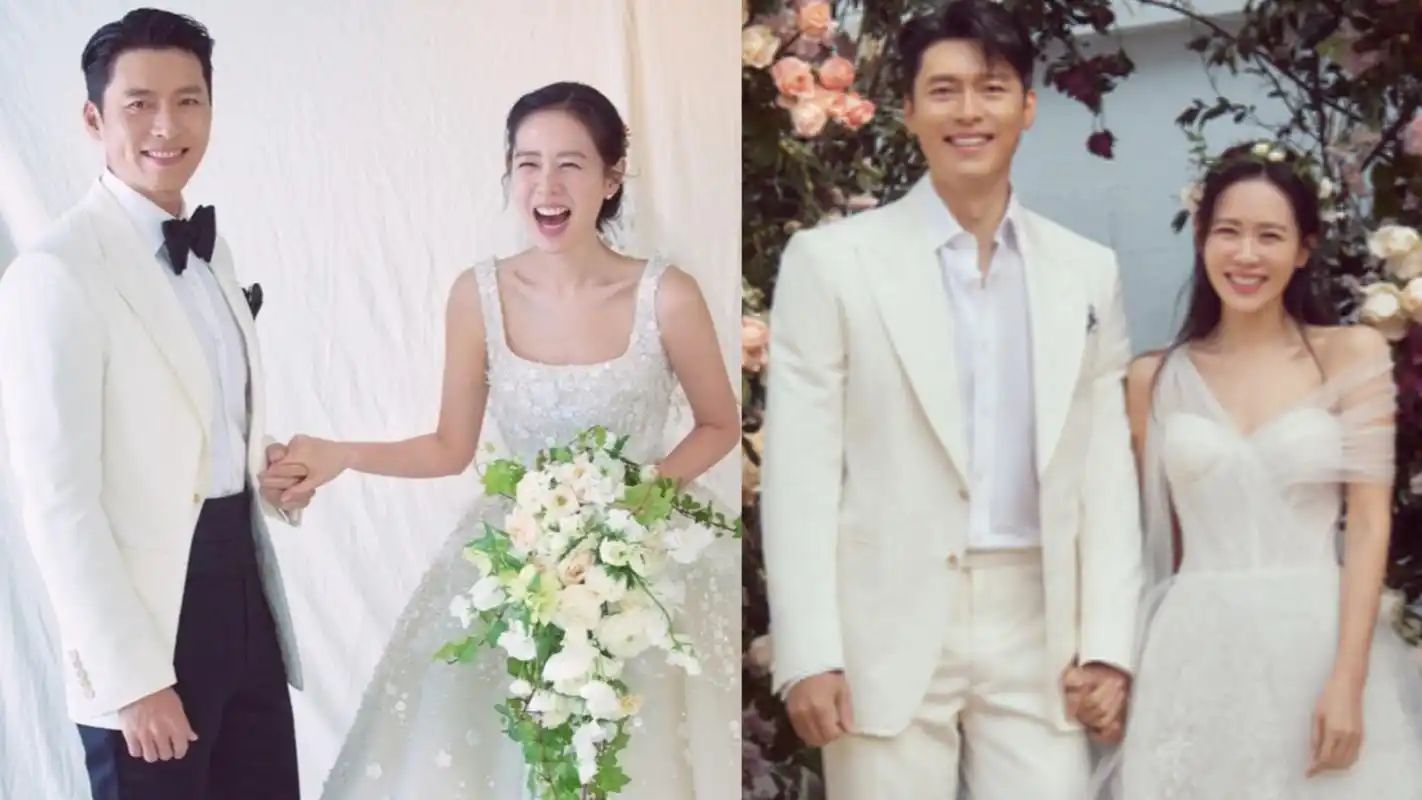 玄彬孙艺珍婚纱照曝光夫妻俩手牵手笑靥如花男帅女靓美翻天