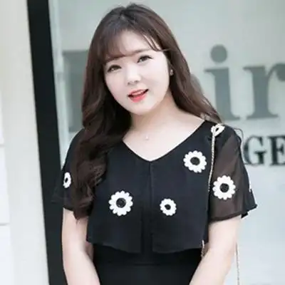 胖mm适合的发型图片展示4款修颜中长发推荐给你