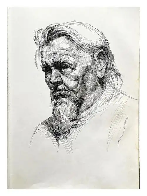 钢笔画人物肖像