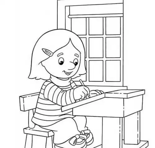 听课的学生简笔画小女孩简笔画