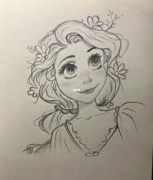 少女线稿 迪士尼公主 附步骤