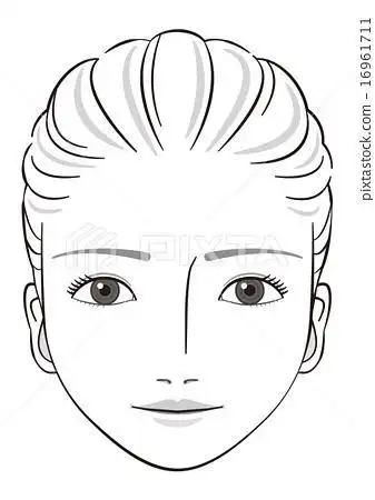 女模特脸部简笔画