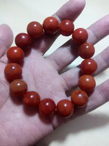 南红玛瑙柿子红手链