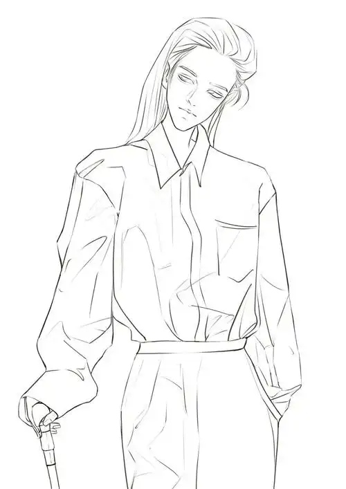 我的日常  #画画的日常  #人间扳手  #张予曦  画完线稿不敢动系列