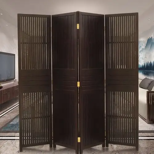 古风木屏风折叠移动屏障客厅遮挡进门玄关中式简易隔断办公室屏风