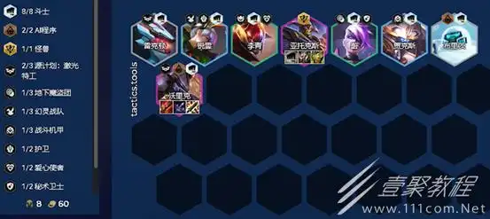 云顶之弈s8.5斗士剑魔阵容搭配方法