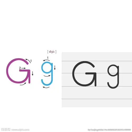 字母g书写顺序图片