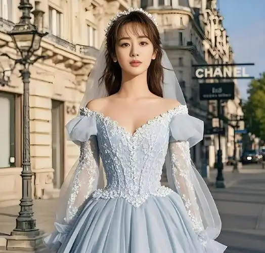 沦陷!杨紫婚纱纯美之姿,让你一眼万年.