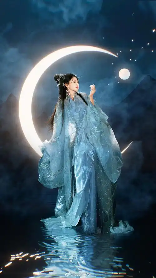 angelababy中秋月神下凡##angelababy月下浅酌