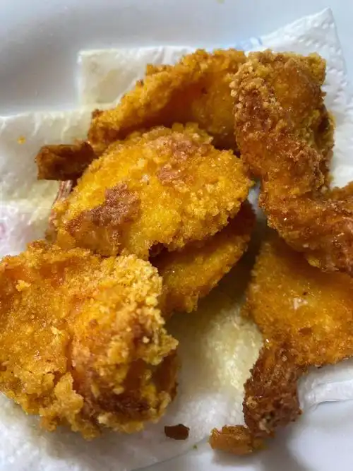 午餐  #炸虾排  #蒜苔 #蒜苔炒鸡蛋  #冬瓜虾皮