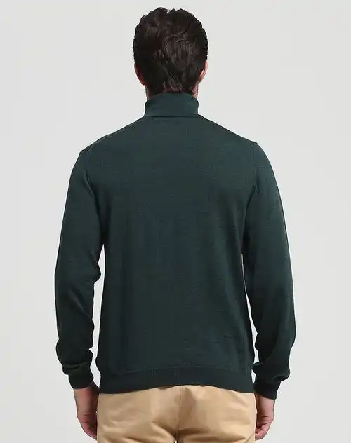 男士墨绿色毛衣