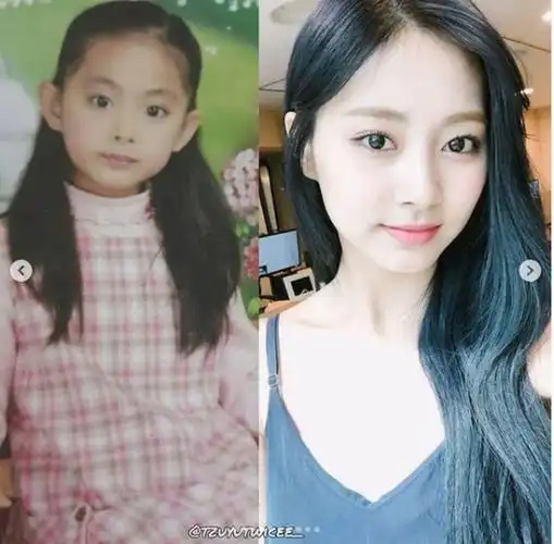 周子瑜庆22岁生日青涩童年照曝光网友惊呆:超进化