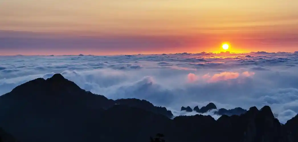 黄山日出云海美轮美奂