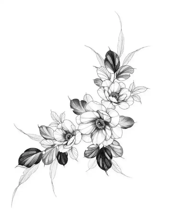 tattoo|素花.#广州纹身 #纹身图案手稿 #素花纹身  - 抖音