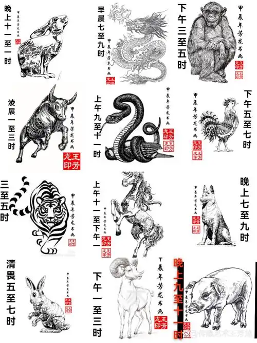 王芳龙书画十二生肖六十甲子齐聚一堂