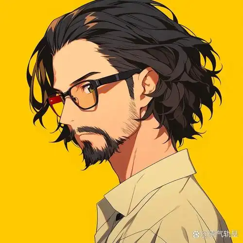 头像,络腮胡眼镜大叔