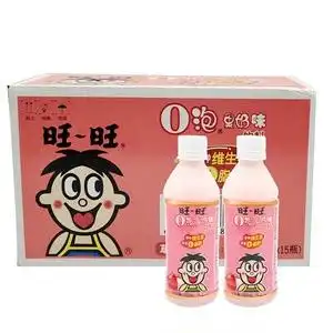 【超市发货】旺旺旺仔0o泡果奶草莓味原味350ml瓶整箱饮料包邮
