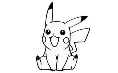 64张皮卡丘纹身线条手稿图案