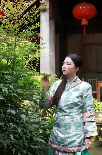 浙南河阳古民居中的村姑
