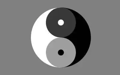 用一个div加一段css代码画一个太极图