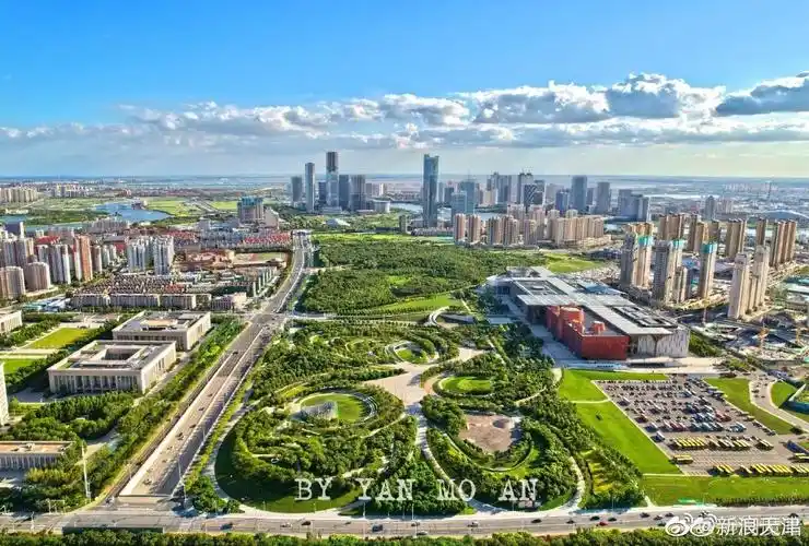 感受上帝视角的天津滨海新区美景