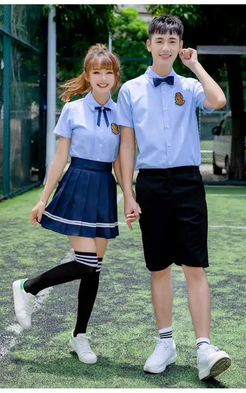 校服套装中学生学院风小学生毕业班初中高中拍照班服大合唱表演服男