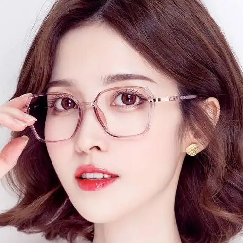 防蓝光眼镜女大框显瘦眼镜框近视女f款素颜眼镜网红可配变色镜超