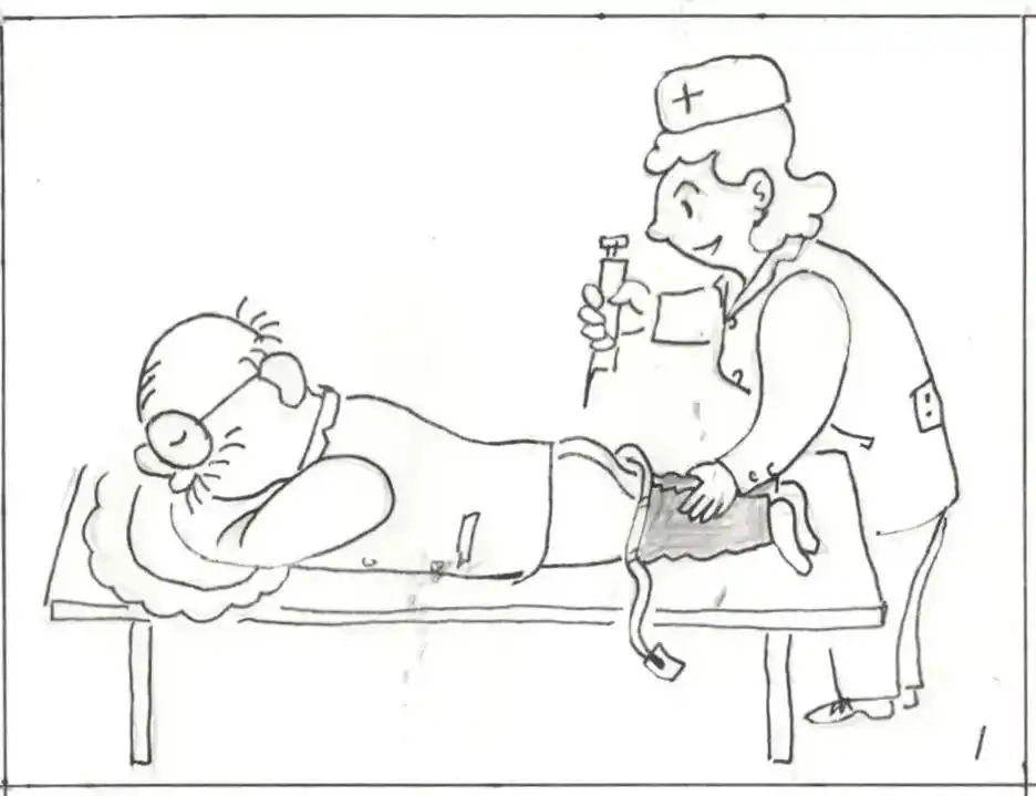 《老张家事》《打针的变迁》#图文伙伴计划 #画一个故事 #当 - 抖音