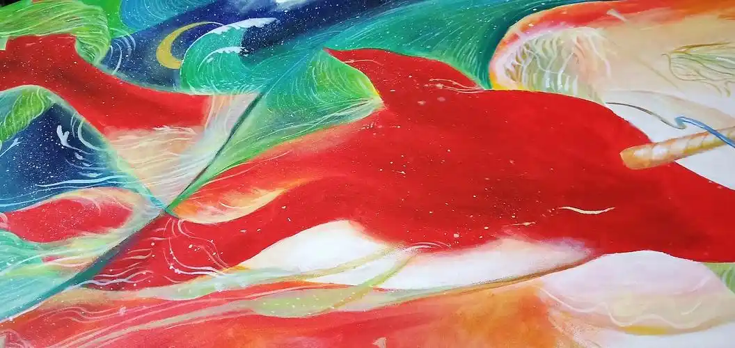 丙烯画《大鱼海棠》