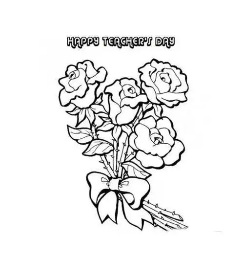 怎样画一束玫瑰花简笔画