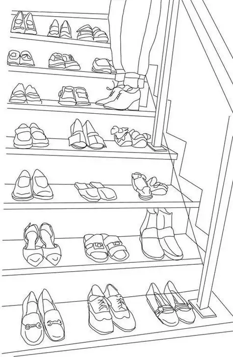 鞋柜鞋子简笔画