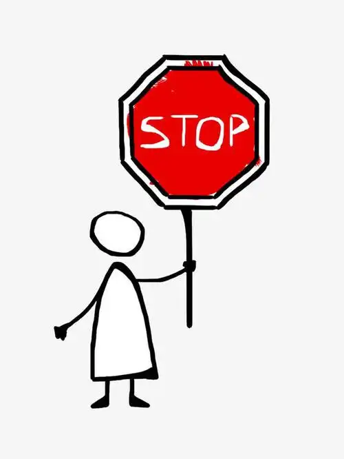 可爱小人禁止手绘