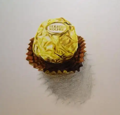 【彩铅教程20】费列罗巧克力,情人节快乐 by驴大萌