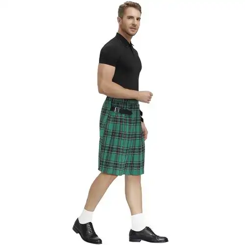 m-xl男士格子裙 苏格兰节日裙男装格纹百褶裙男生裙 舞台表演短裙