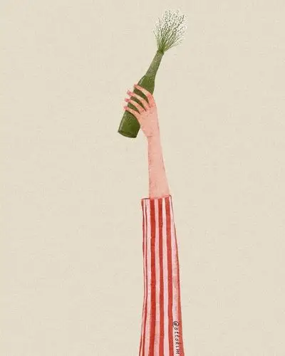 极简风格插画简单可以治愈心灵的繁复