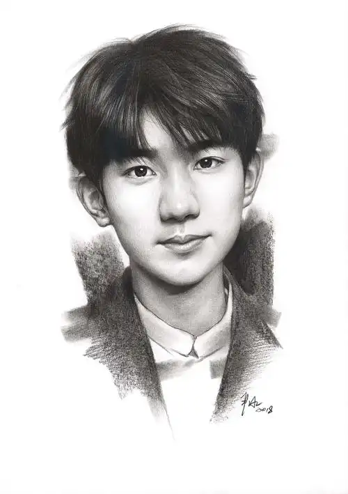 应好友邀请画了一些明星素描.