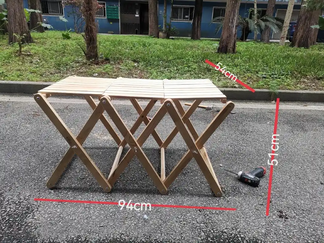 自制户外多变折叠桌 - 抖音