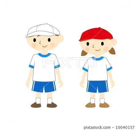 儿童运动服卡通简笔画