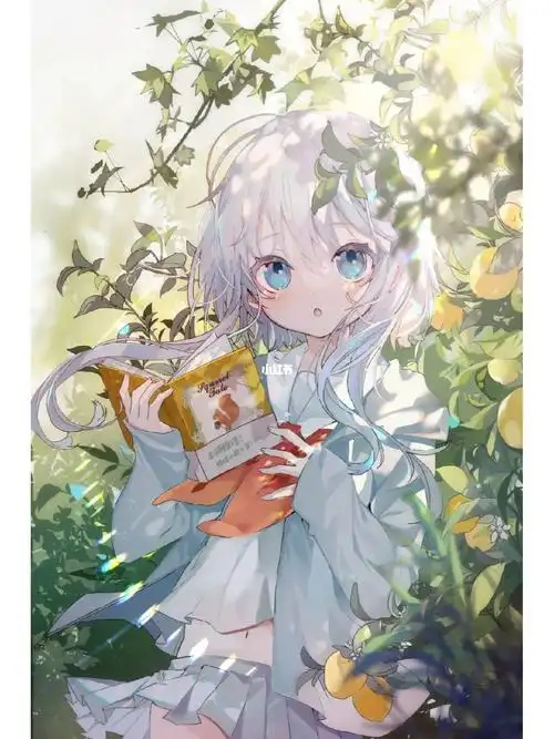 画师:nanoka#小说  #推理小说   #女孩子  #白发  #蓝瞳