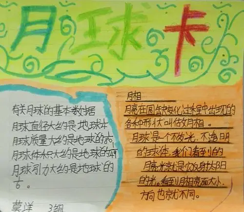 我的月球卡- 桃花路小学87班
