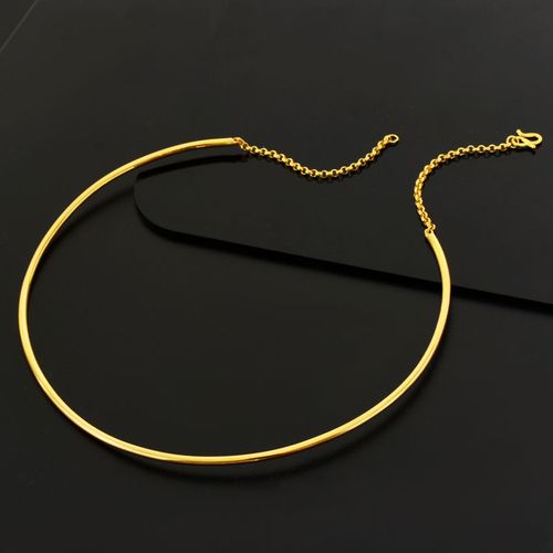 匠蕴黄金项圈女项链足金999金圈成人儿童颈圈可定制结婚送礼定制款 面