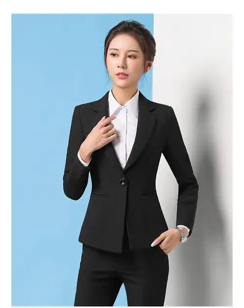 女春秋气质正装套装大学生面试工作服小西服上衣女士职业工作装女式