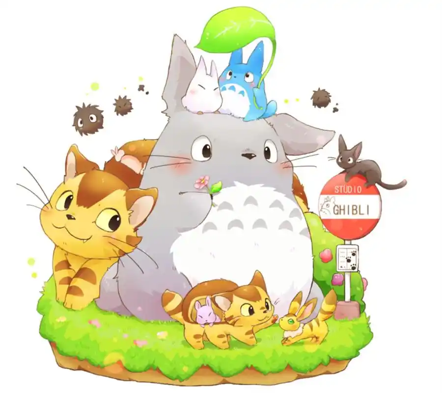 可爱卡通龙猫图片桌面壁纸